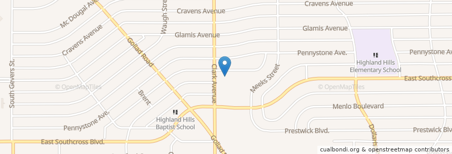 Mapa de ubicacion de Highland Hills San Antonio Post Office en Amerika Syarikat, Texas, Bexar County, San Antonio.