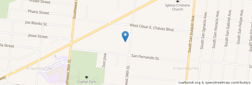 Mapa de ubicacion de Iglesia Presbiteriana Edgewood Church en Amerika Syarikat, Texas, Bexar County, San Antonio.