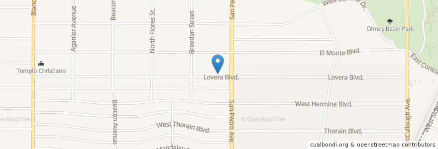 Mapa de ubicacion de Lovera Baptist Church en Verenigde Staten, Texas, Bexar County, San Antonio.