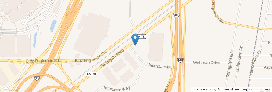 Mapa de ubicacion de New Direction Christian Center en 美利坚合众国/美利堅合眾國, 得克萨斯州 / 德克薩斯州 / 德薩斯州, Bexar County, San Antonio.