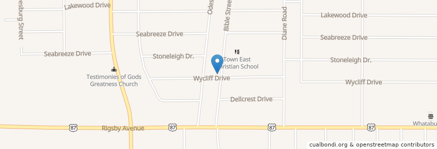 Mapa de ubicacion de Philadelphia Seventh Day Adventist Church en ایالات متحده آمریکا, تگزاس, Bexar County, San Antonio.