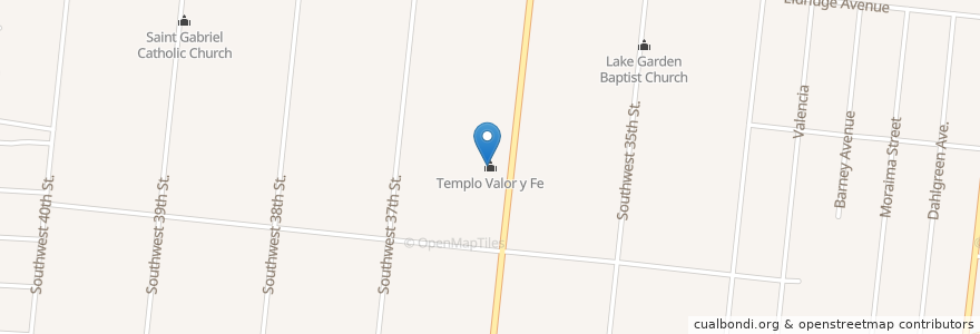 Mapa de ubicacion de Templo Valor y Fe en Estados Unidos Da América, Texas, Bexar County, San Antonio.