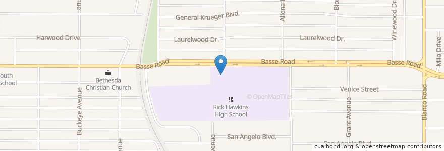 Mapa de ubicacion de Pre-Kindergarten Academy en Estados Unidos Da América, Texas, Bexar County, San Antonio.