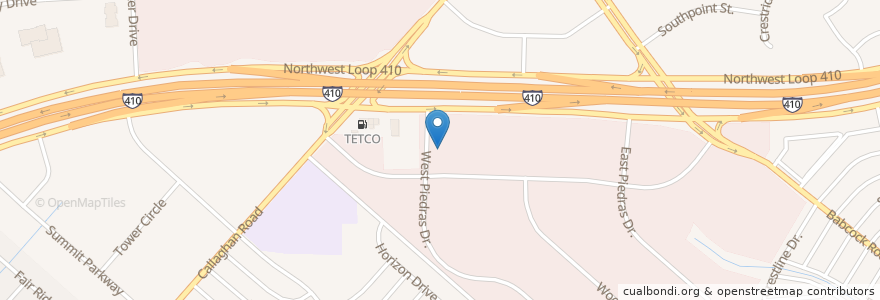 Mapa de ubicacion de Southwest Preparatory School Northwest Campus en 美利坚合众国/美利堅合眾國, 得克萨斯州 / 德克薩斯州 / 德薩斯州, Bexar County, San Antonio.