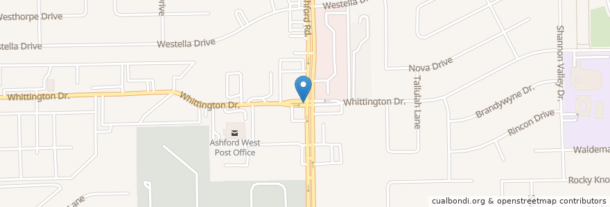 Mapa de ubicacion de Congregation of Viet Nam Baptist Church en Amerika Syarikat, Texas, Houston, Harris County.