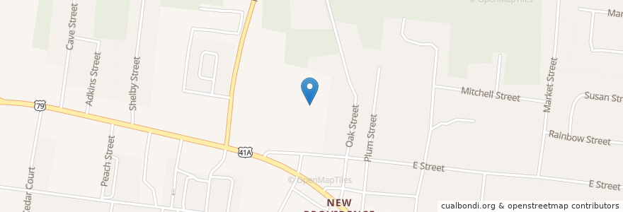 Mapa de ubicacion de Byrns Darden Elementary School en Amerika Syarikat, Tennessee, Montgomery County, Clarksville.