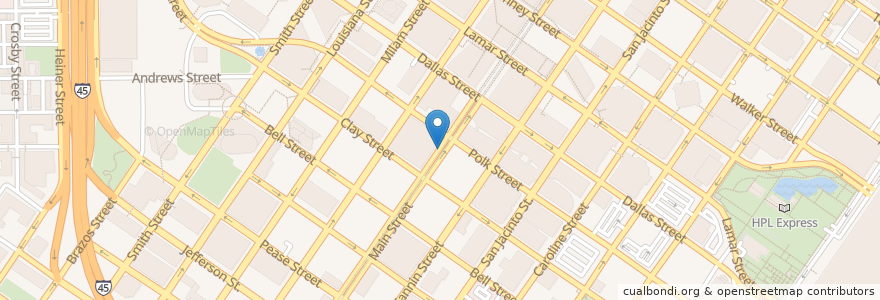 Mapa de ubicacion de First Methodist Church of Houston en United States, Texas, Houston, Harris County.