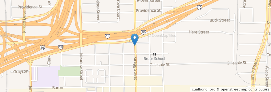 Mapa de ubicacion de Sloan Memorial United Methodist Church en États-Unis D'Amérique, Texas, Houston, Harris County.