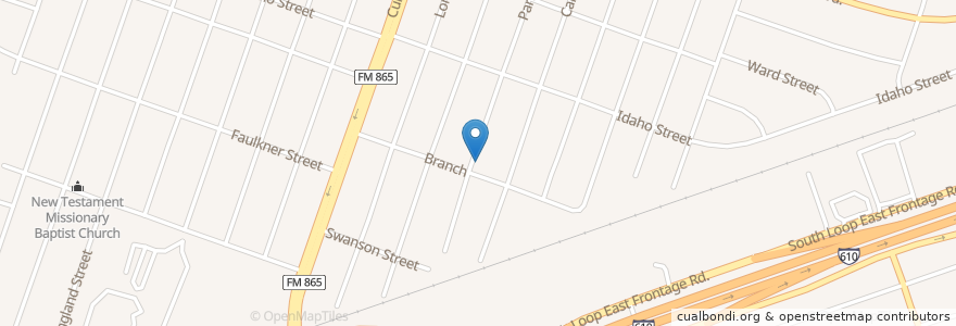 Mapa de ubicacion de Holy Bible Baptist Church en United States, Texas, Houston, Harris County.