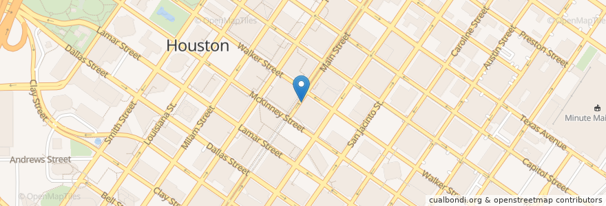 Mapa de ubicacion de Holy Cross Catholic Chapel en United States, Texas, Houston, Harris County.