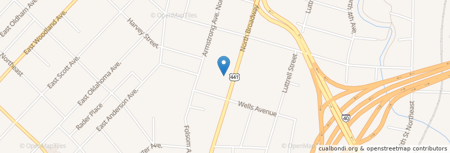 Mapa de ubicacion de First Lutheran School en 미국, 테네시, Knox County, Knoxville.