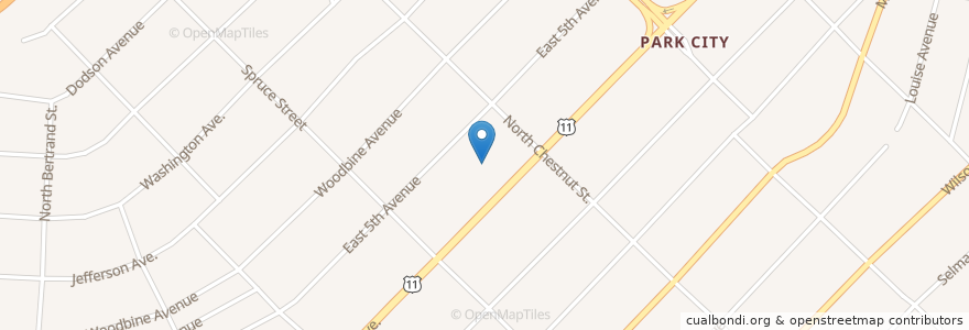 Mapa de ubicacion de Knoxville Baptist Tabernacle Church en Estados Unidos Da América, Tennessee, Knox County, Knoxville.