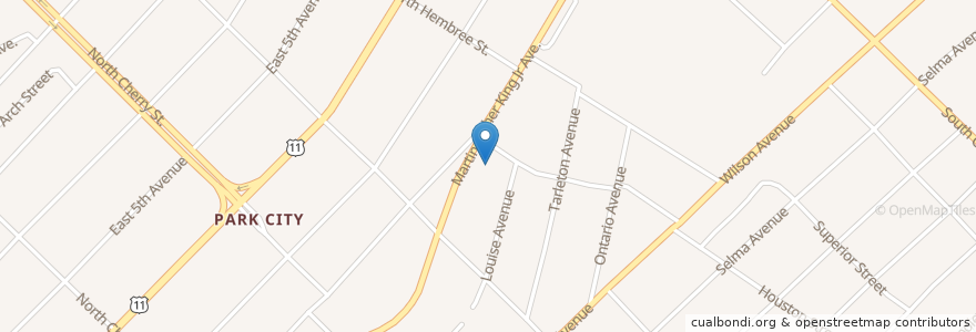 Mapa de ubicacion de Payne Avenue Baptist Church en Amerika Syarikat, Tennessee, Knox County, Knoxville.