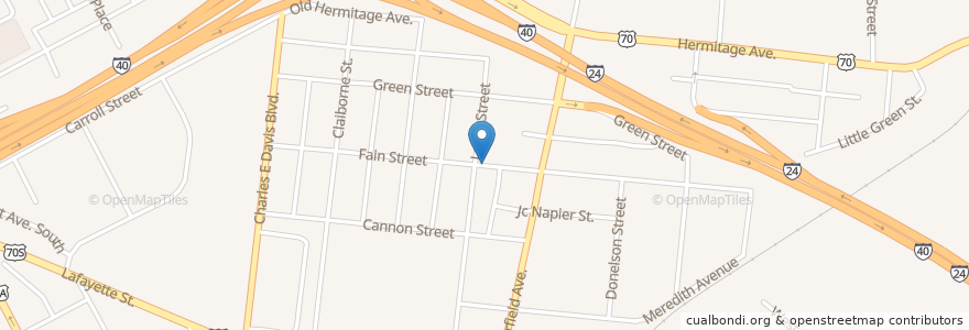 Mapa de ubicacion de Phillips Chapel African Methodist Episcopal Church en 미국, 테네시, Nashville-Davidson.