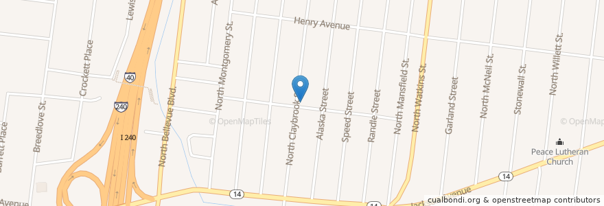 Mapa de ubicacion de Smothers Chapel Christian Methodist Episcopal Church en 美利坚合众国/美利堅合眾國, 田纳西州, Shelby County, Memphis.