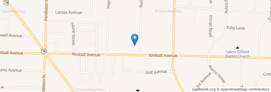 Mapa de ubicacion de Annesdale Cherokee Missionary Baptist Church en 미국, 테네시, Shelby County, Memphis.