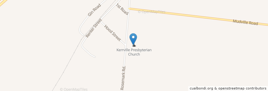 Mapa de ubicacion de Kerrville Presbyterian Church en 美利坚合众国/美利堅合眾國, 田纳西州, Shelby County.