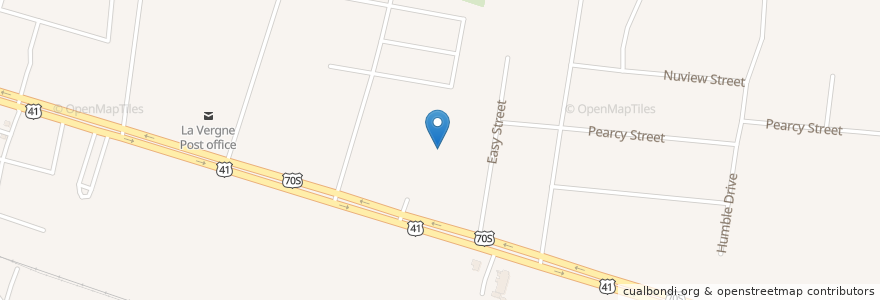 Mapa de ubicacion de Mason Cemetery en United States, Tennessee, Rutherford County, La Vergne.