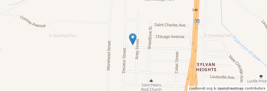 Mapa de ubicacion de Hope Evangelistic Church of God in Christ en ایالات متحده آمریکا, تنسی, Shelby County, Memphis.