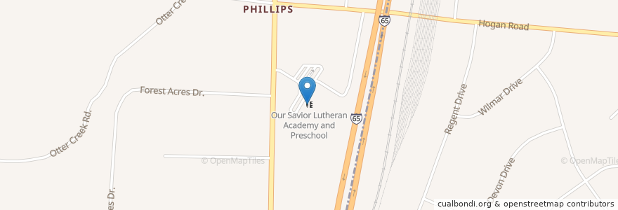 Mapa de ubicacion de Our Savior Lutheran Academy and Preschool en United States, Tennessee, Nashville-Davidson, Oak Hill.