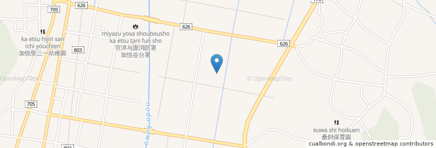 Mapa de ubicacion de 与謝野町 en Japão, 京都府, 与謝郡, 与謝野町.