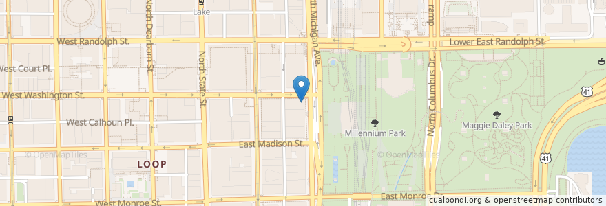 Mapa de ubicacion de Walgreens en United States, Illinois, Chicago.