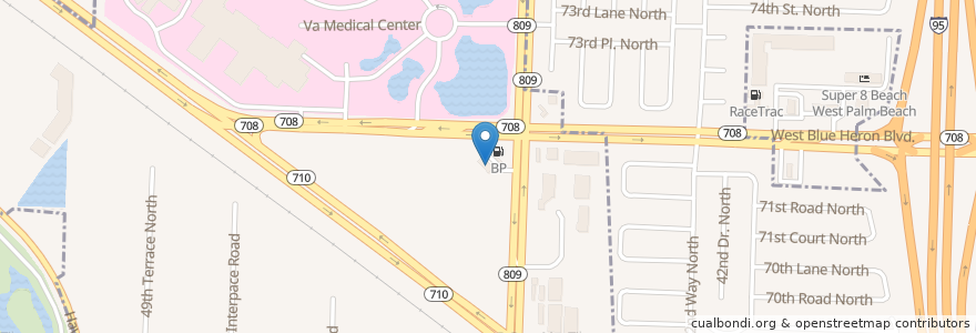 Mapa de ubicacion de Subway en United States, Florida, Palm Beach County, Riviera Beach.