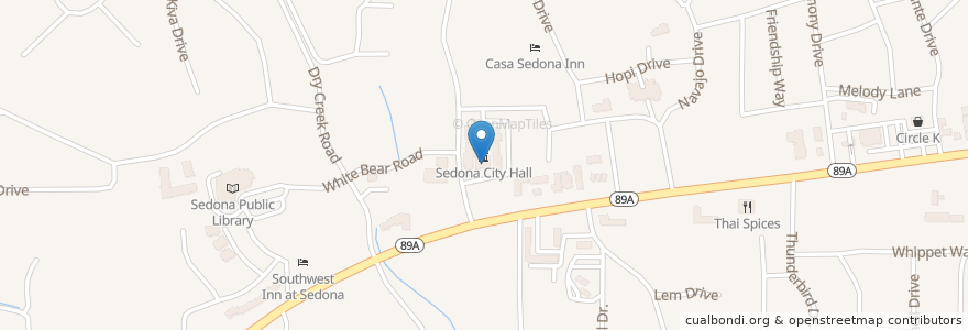 Mapa de ubicacion de Sedona Magistrate Court en United States, Arizona, Yavapai County, Sedona.