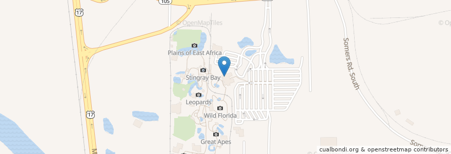 Mapa de ubicacion de Main Camp Cafe en Vereinigte Staaten Von Amerika, Florida, Duval County, Jacksonville.