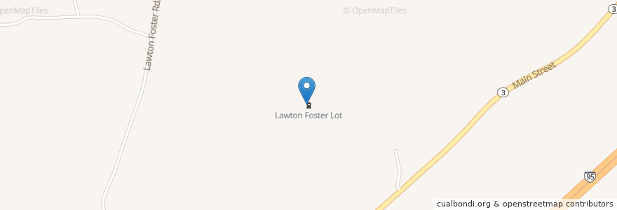 Mapa de ubicacion de Lawton Foster Lot en アメリカ合衆国, ロードアイランド州, Washington County, Hopkinton.