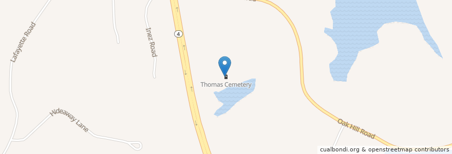 Mapa de ubicacion de Thomas Cemetery en Amerika Syarikat, Pulau Rhode, Washington County, North Kingstown.