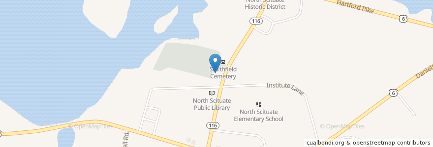 Mapa de ubicacion de Old Congregational Church en الولايات المتّحدة الأمريكيّة, رود آيلاند, Providence County, Scituate.