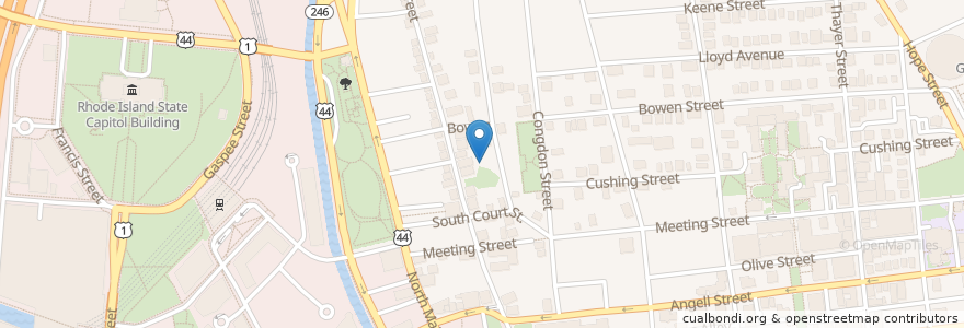 Mapa de ubicacion de Sixth District Church en Estados Unidos Da América, Rhode Island, Providence County, Providence.