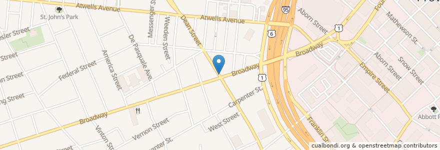 Mapa de ubicacion de Textron Chamber of Commerce Academy en ایالات متحده آمریکا, Rhode Island, Providence County, Providence.