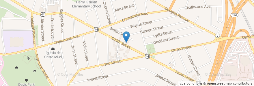 Mapa de ubicacion de North Station Post Office en United States, Rhode Island, Providence County, Providence.