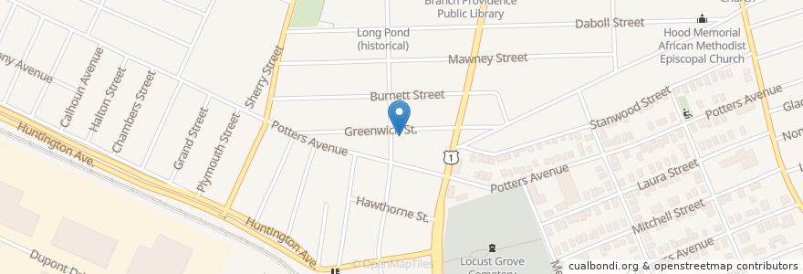 Mapa de ubicacion de Charles Fortes Academy Annex en 美利坚合众国/美利堅合眾國, 罗得岛州/ 羅德島州, Providence County, Providence.