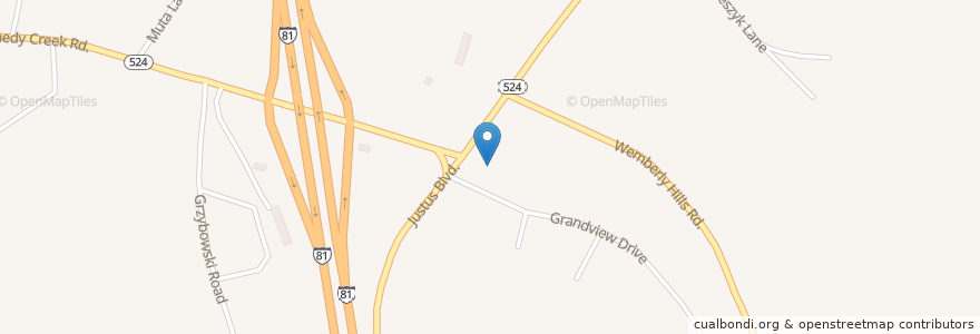 Mapa de ubicacion de Carpenter Cemetery en Verenigde Staten, Pennsylvania, Lackawanna County.