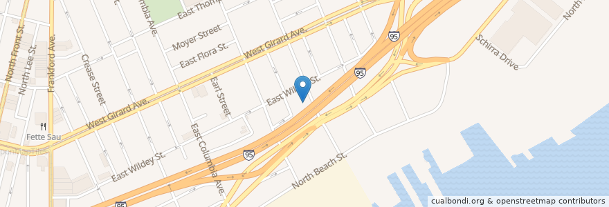 Mapa de ubicacion de Chandler School en Estados Unidos Da América, Pensilvânia, Philadelphia County, Philadelphia.