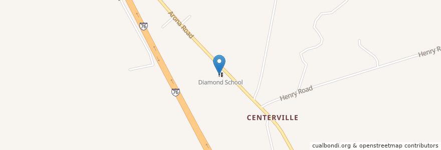 Mapa de ubicacion de Diamond School en 미국, 펜실베이니아, Westmoreland County, Hempfield Township.