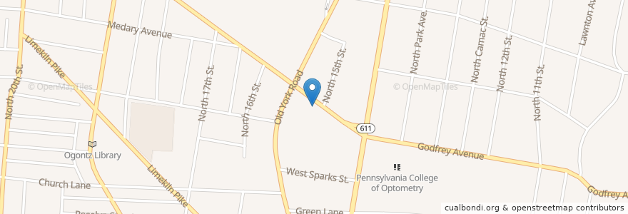 Mapa de ubicacion de Emanuel School en Estados Unidos De América, Pensilvania, Philadelphia County, Philadelphia.