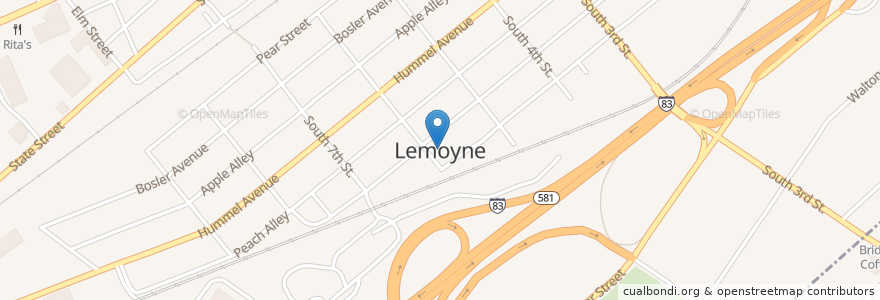 Mapa de ubicacion de Herman Avenue School en United States, Pennsylvania, Lemoyne.