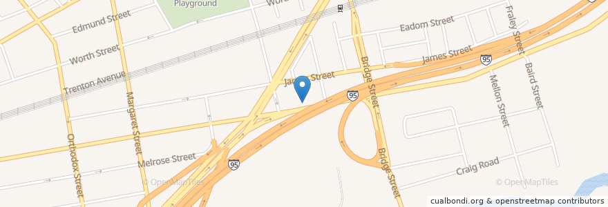 Mapa de ubicacion de Longfellow School en United States, Pennsylvania, Philadelphia County, Philadelphia.