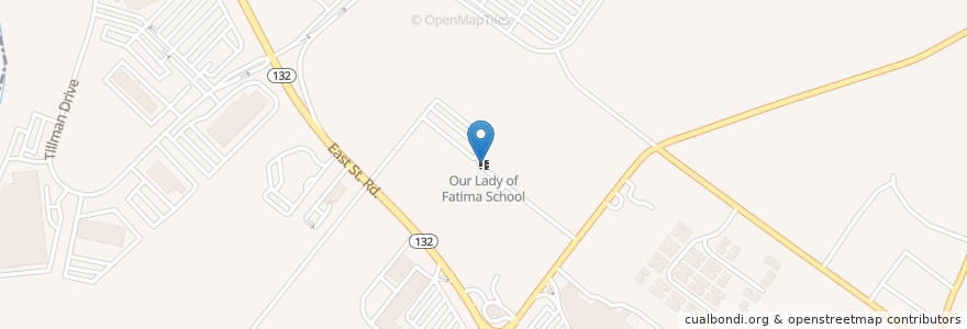 Mapa de ubicacion de Our Lady of Fatima School en Stati Uniti D'America, Pennsylvania, Bucks County, Bensalem Township.
