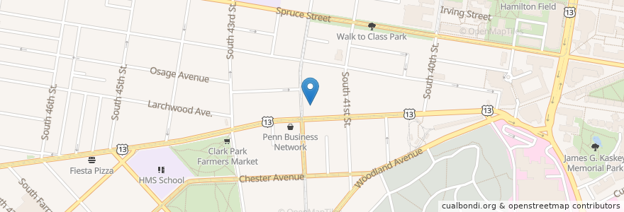 Mapa de ubicacion de The City School at Spruce Hill en États-Unis D'Amérique, Pennsylvanie, Philadelphia County, Philadelphia.