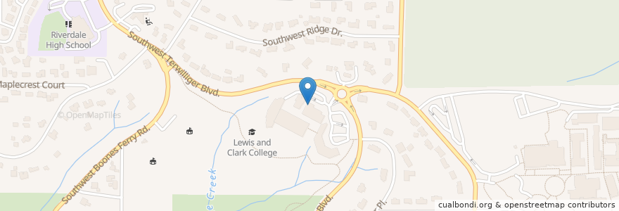 Mapa de ubicacion de Lewis and Clark Law School en United States, Oregon, Portland, Multnomah County.