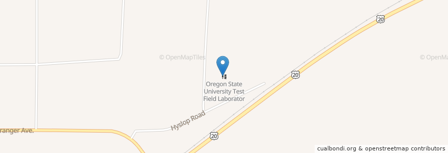 Mapa de ubicacion de Oregon State University Test Field Laborator en Estados Unidos De América, Oregón, Benton County.
