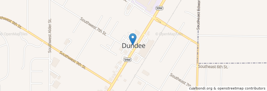 Mapa de ubicacion de Dundee Post Office en الولايات المتّحدة الأمريكيّة, أوريغون, Yamhill County, Dundee.