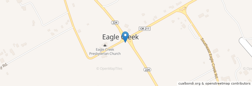 Mapa de ubicacion de Eagle Creek Post Office en United States, Oregon, Clackamas County.