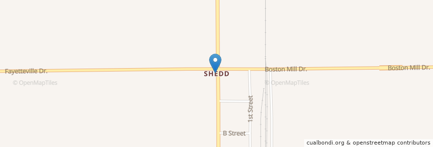 Mapa de ubicacion de Shedd Post Office en United States, Oregon, Linn County.