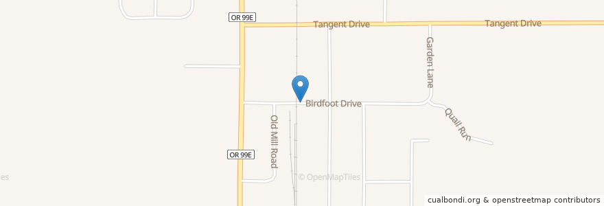 Mapa de ubicacion de Tangent Post Office en Amerika Birleşik Devletleri, Oregon, Linn County, Tangent.
